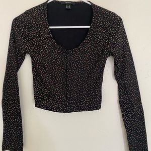 Forever 21, Long sleeve clip up crop top